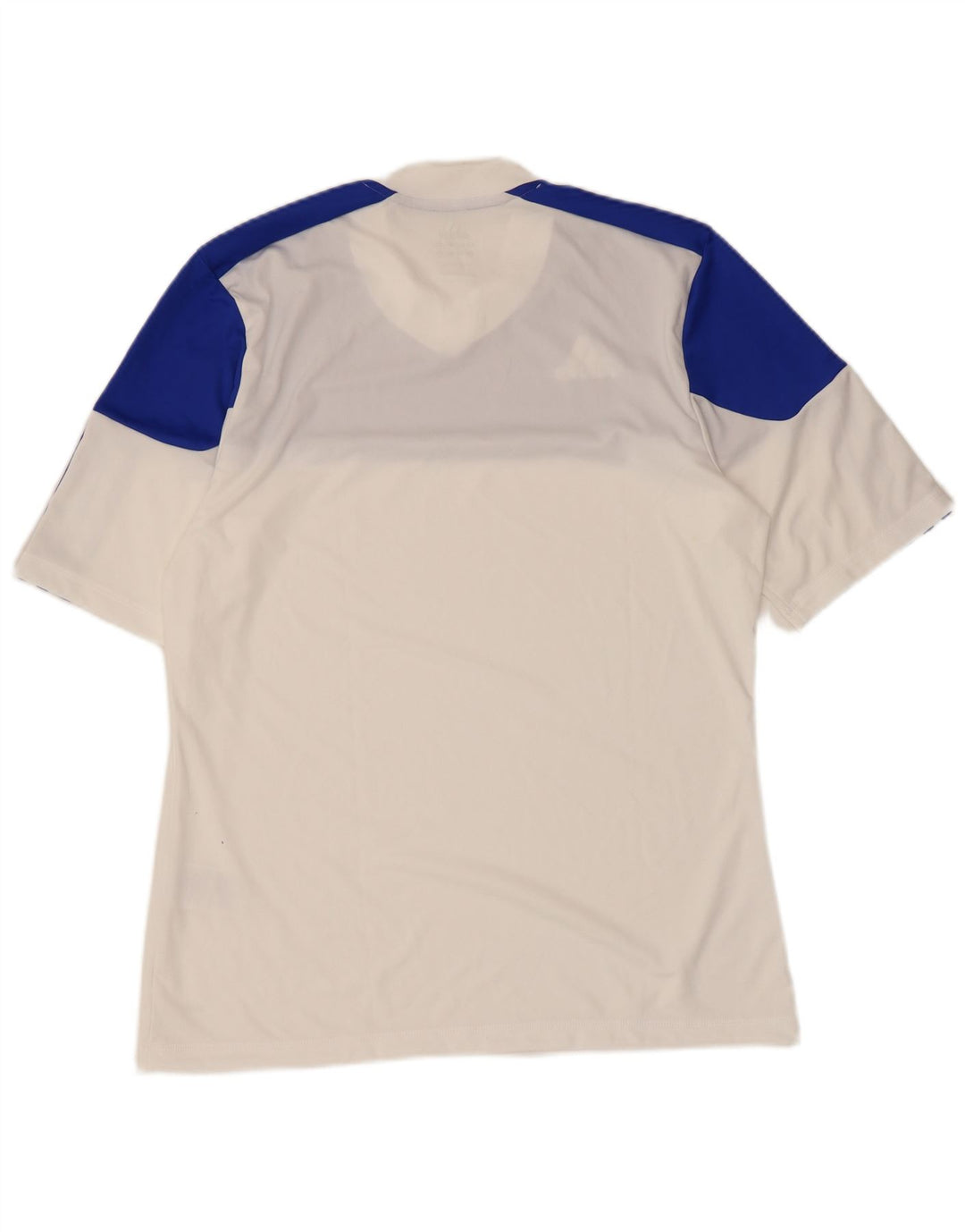 Adidas Mens Climalite Camiseta Top Médio Branco Colourblock Poliéster