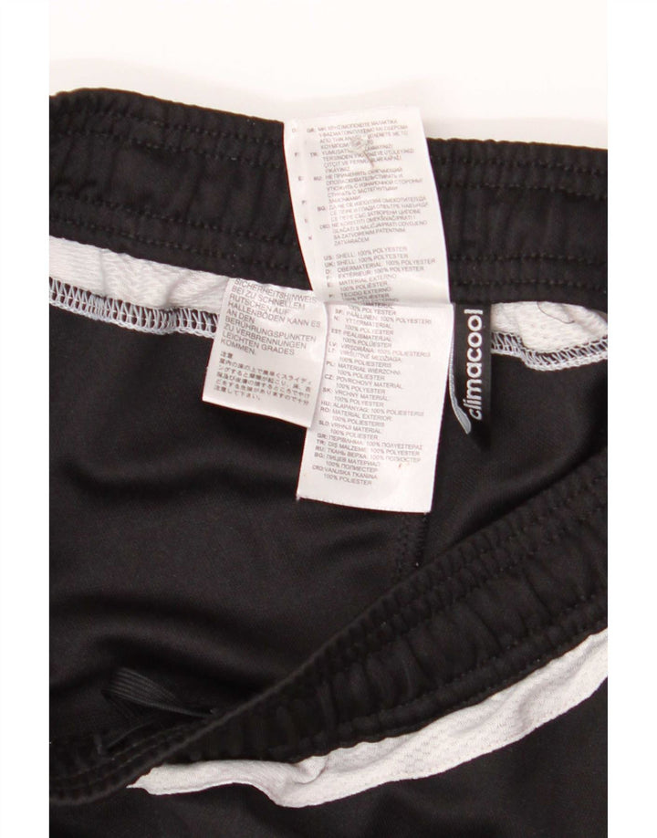 Calça de treino masculina Adidas Climacool pequena preta colorblock poliéster
