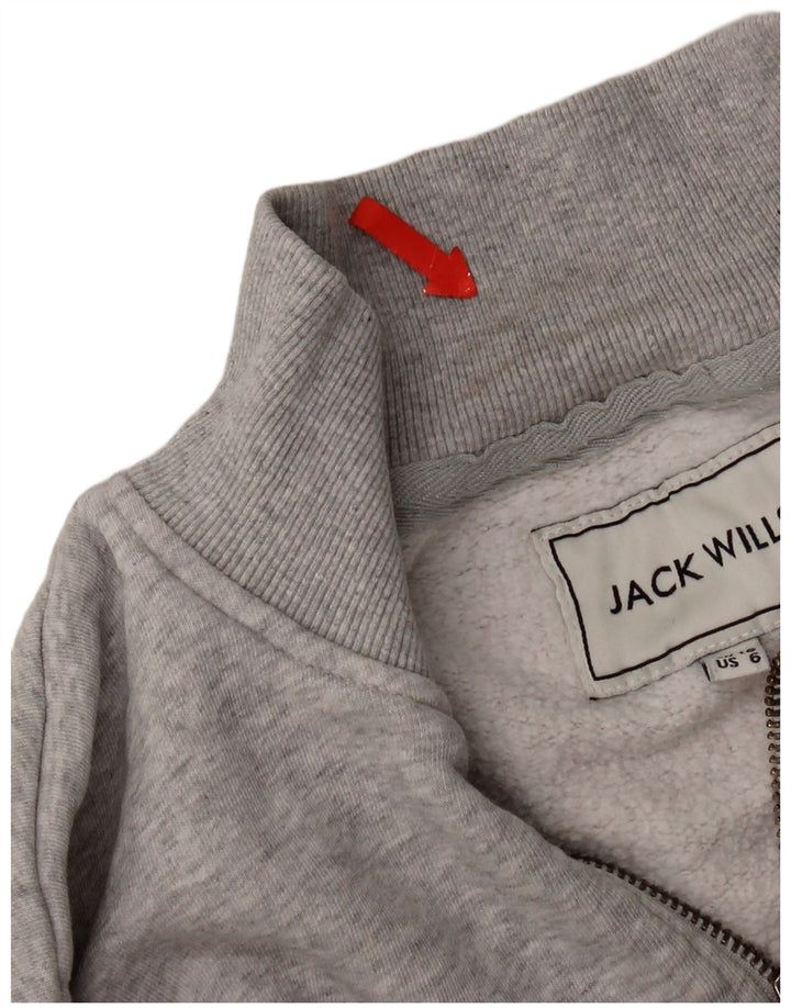 Suéter Jack Wills feminino cropped oversized Reino Unido 10 pequeno cinza