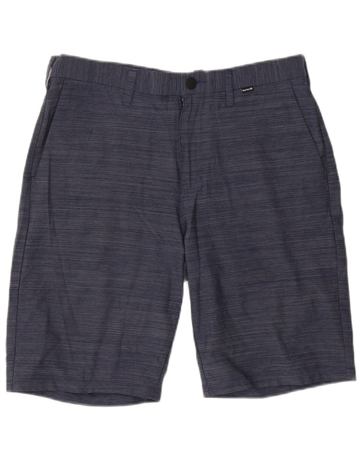 Shorts Chino masculino Hurley W32 poliéster listrado azul marinho médio