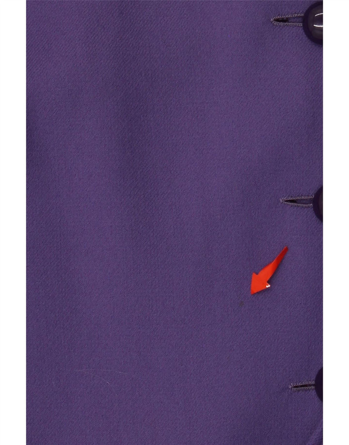 Jaqueta blazer feminina VINTAGE com 4 botões Reino Unido 16 grande roxo