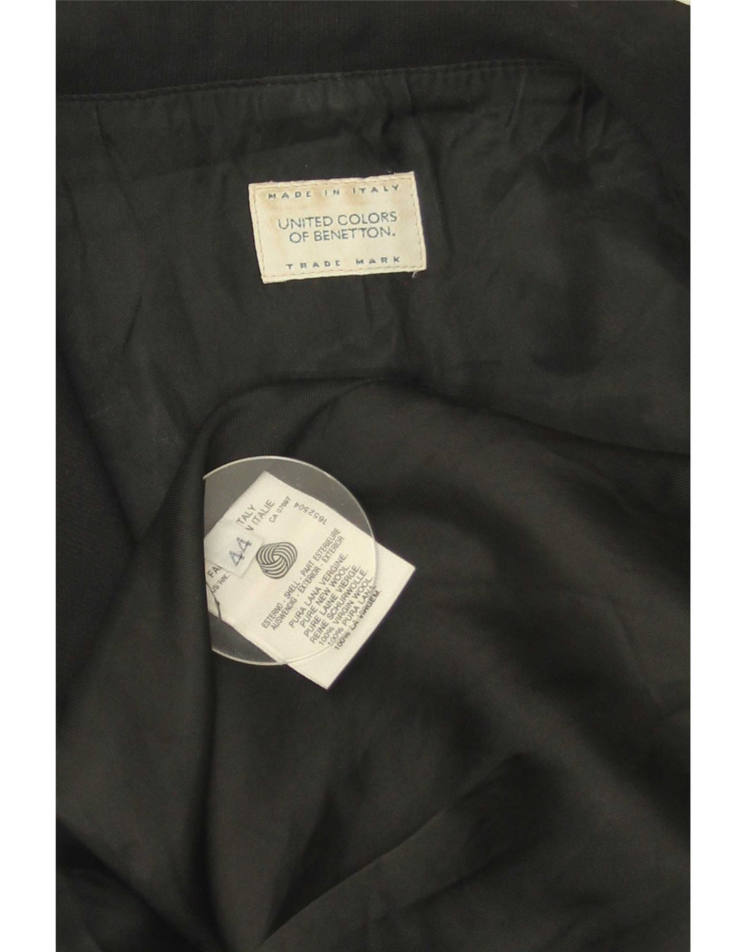 Jaqueta blazer feminina Longline sem mangas Benetton IT 44 médio preto