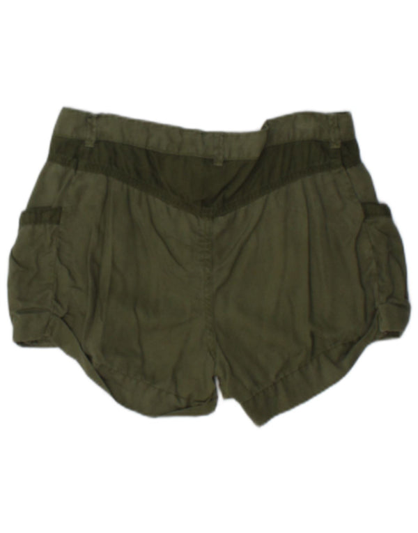 Zara Shorts feminino Trafaluc casual EU 36 XS W26 algodão cáqui