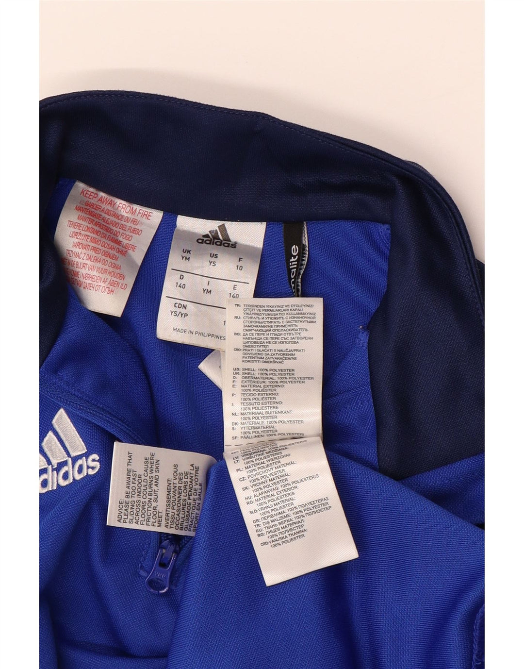 ADIDAS Boys Climalite Pullover Treino Top 9-10 Anos Médio Azul