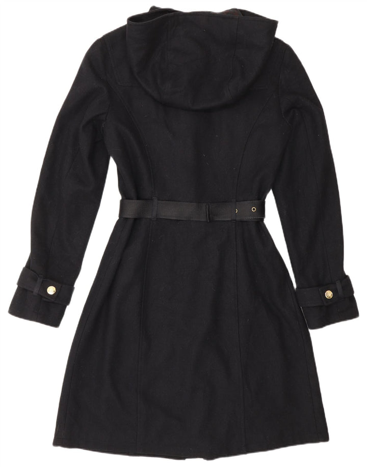 Casaco duffle feminino com capuz CARACTERE Reino Unido 10 pequeno lã azul marinho