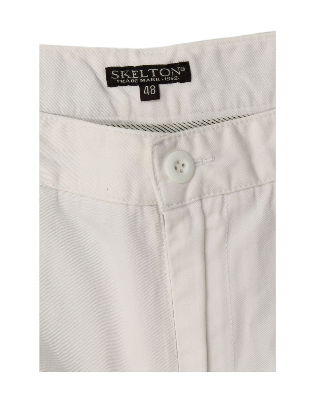 Shorts Chino Masculino VINTAGE IT 48 Médio W32 Algodão Branco