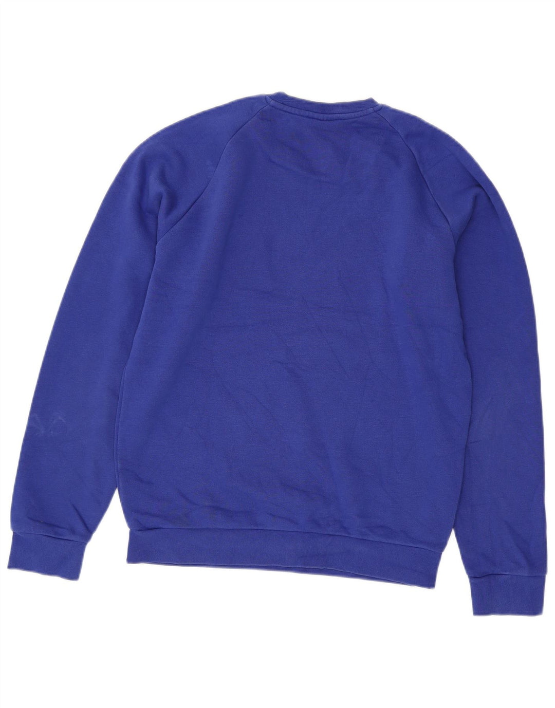 Adidas Mens Moletom Jumper Pequeno Algodão Azul