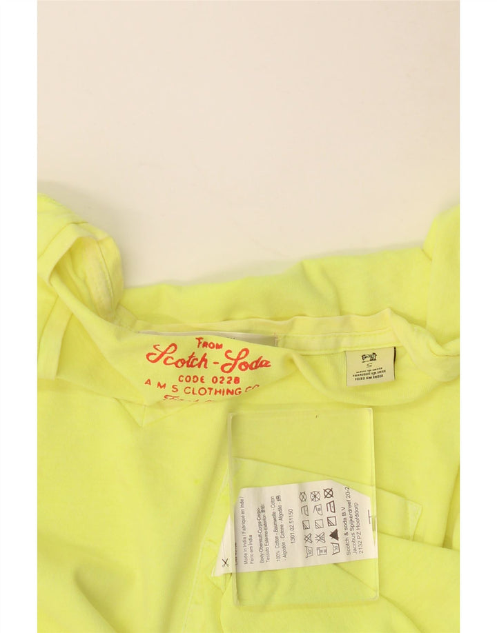 SCOTCH & SODA Camiseta masculina top pequeno algodão amarelo