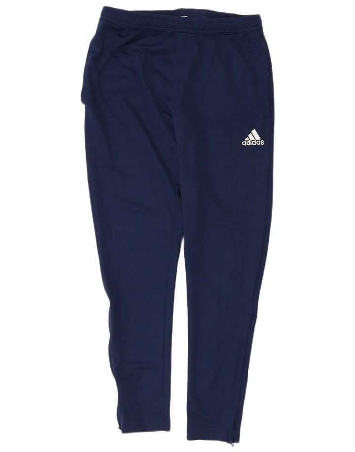 Calça de treino masculina Adidas grande poliéster azul marinho