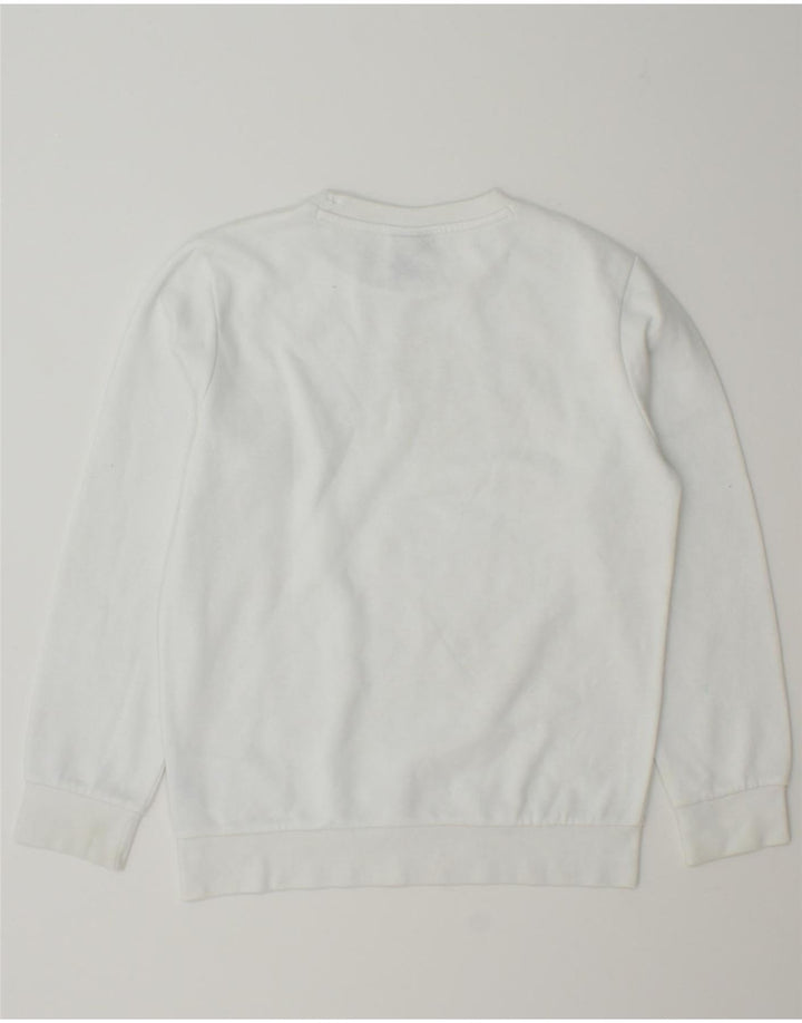CHAMPION Boys Graphic Sweatshirt Jumper 11-12 Years Large  White Cotton Vintage Champion and Second-Hand Champion from Messina Hembry 