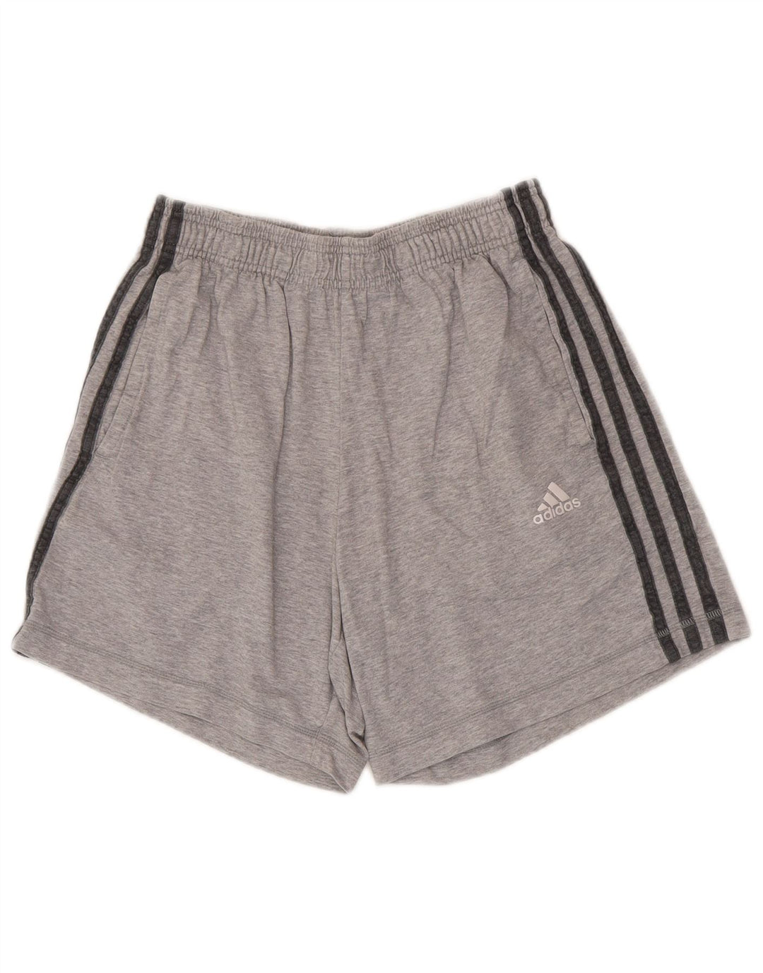 Shorts esportivos masculinos Adidas pequeno algodão cinza