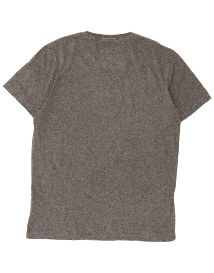 Camiseta gráfica masculina Superdry Top XL algodão cinza