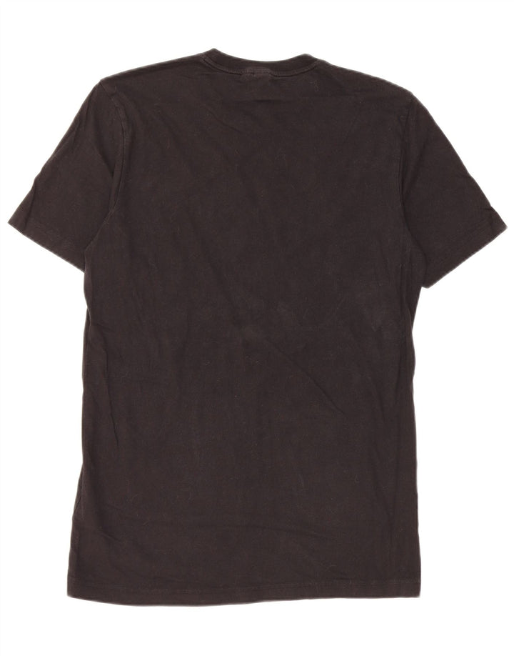 Adidas Mens Graphic T-Shirt Top Pequeno Algodão Preto