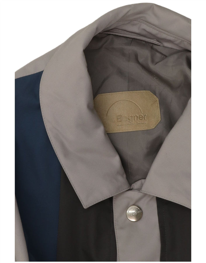 Jaqueta bomber masculina Bogner UK 42 XL cinza colorblock