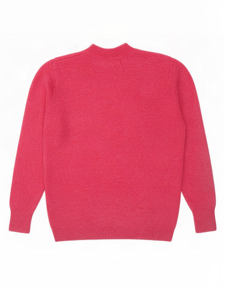 Suéter feminino Marks & Spencer com gola tartaruga Reino Unido 14 rosa médio