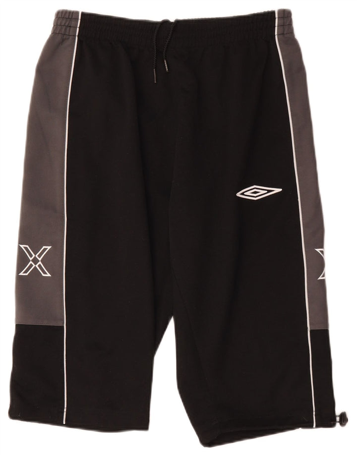 Bermuda esportiva masculina Umbro, bermuda gráfica, grande, preta, colorida, poliéster