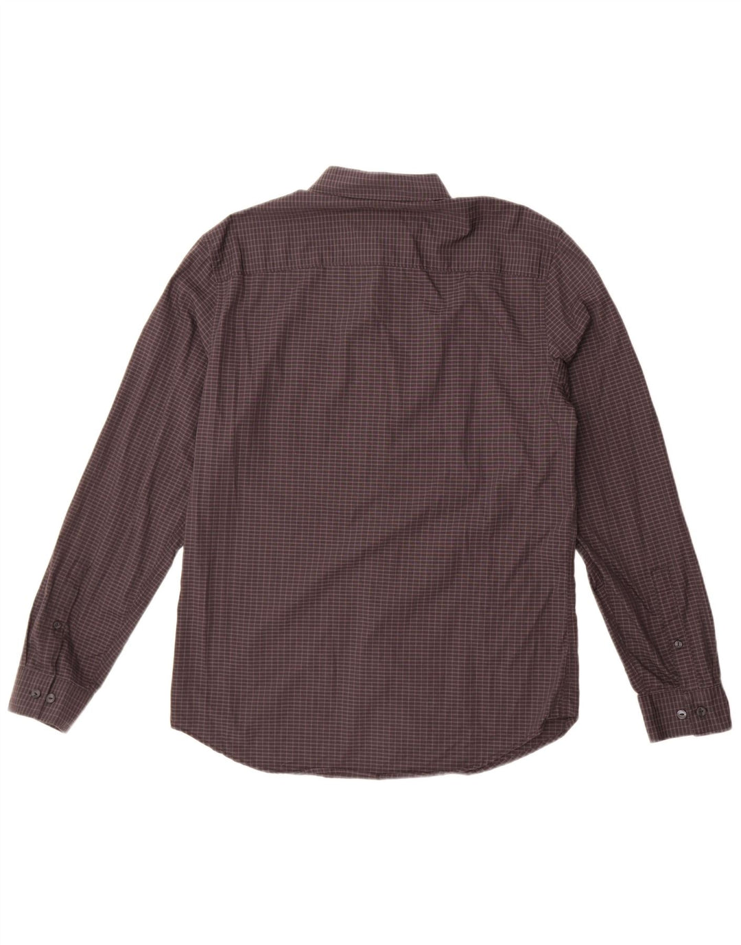 Camisa masculina Calvin Klein Slim Fit cinza médio xadrez algodão