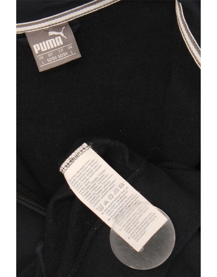 Puma Mens Tracksuit Top Jacket Grande Algodão Preto