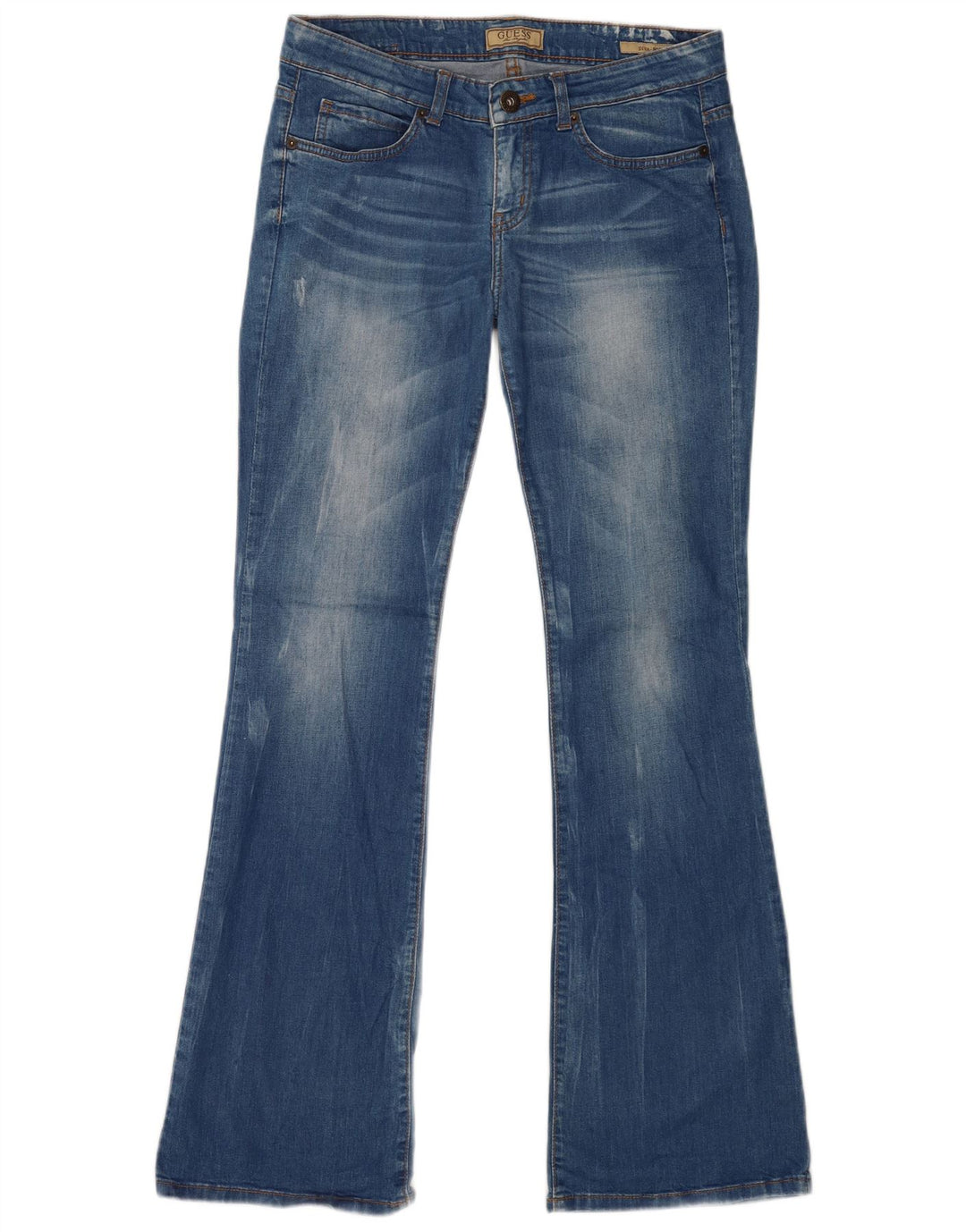 Guess Jeans Bootcut Feminino W30 L30 Azul Algodão