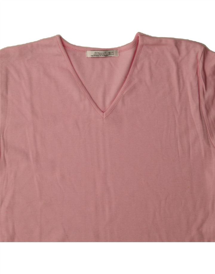 ST. BERNARD Womens T-Shirt Top UK 18/20 XL Pink Cotton Vintage St. Bernard and Second-Hand St. Bernard from Messina Hembry 