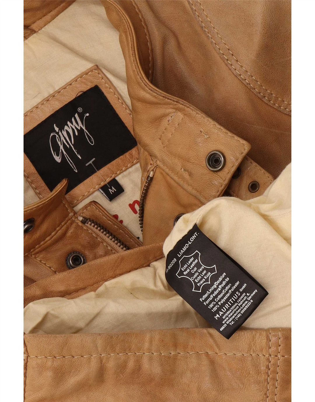 Jaqueta de couro masculina Gipsy UK 38 marrom médio