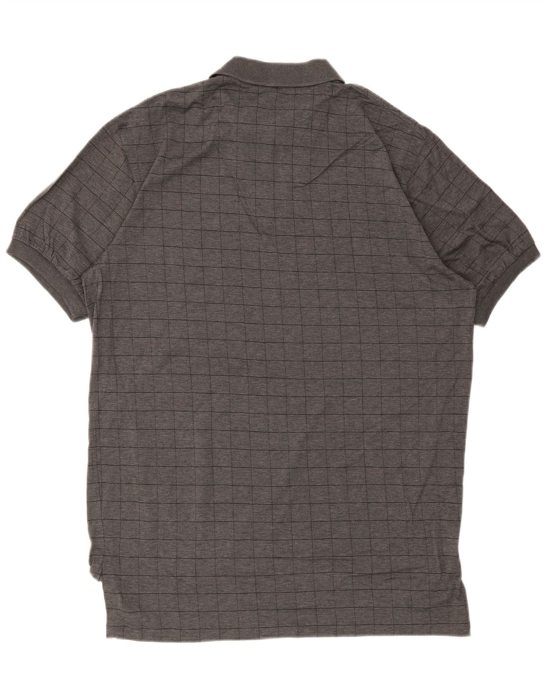 Camisa polo masculina POLO RALPH LAUREN algodão xadrez cinza médio