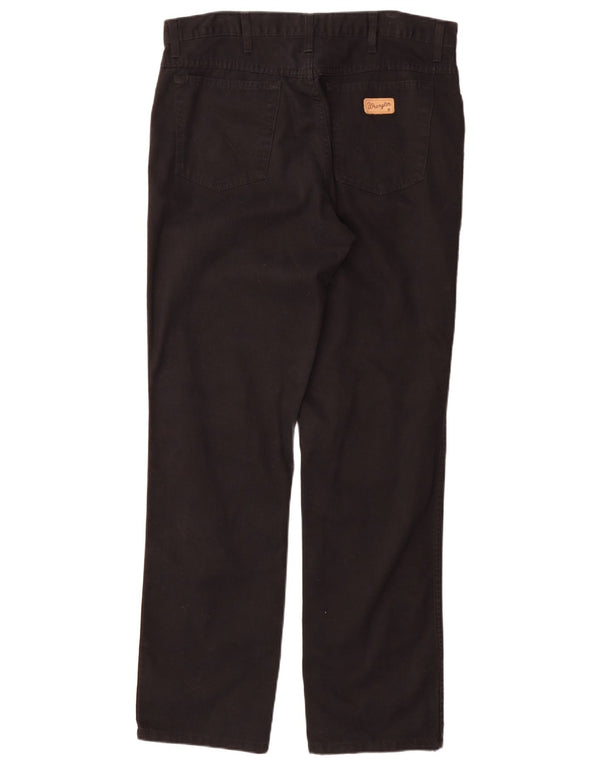 Calça Wrangler masculina Texas reta casual W36 L34 algodão preto