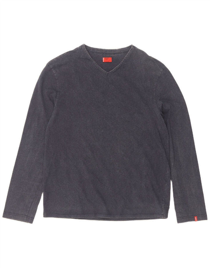 Top masculino Levi's manga comprida grande algodão azul marinho