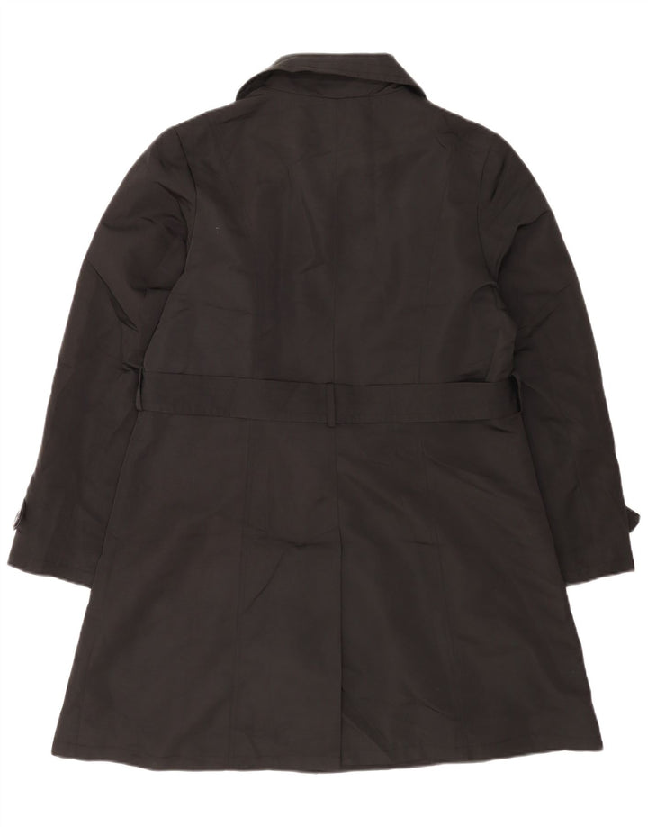 Casaco impermeável feminino Marks & Spencer Reino Unido 16 grande poliéster preto
