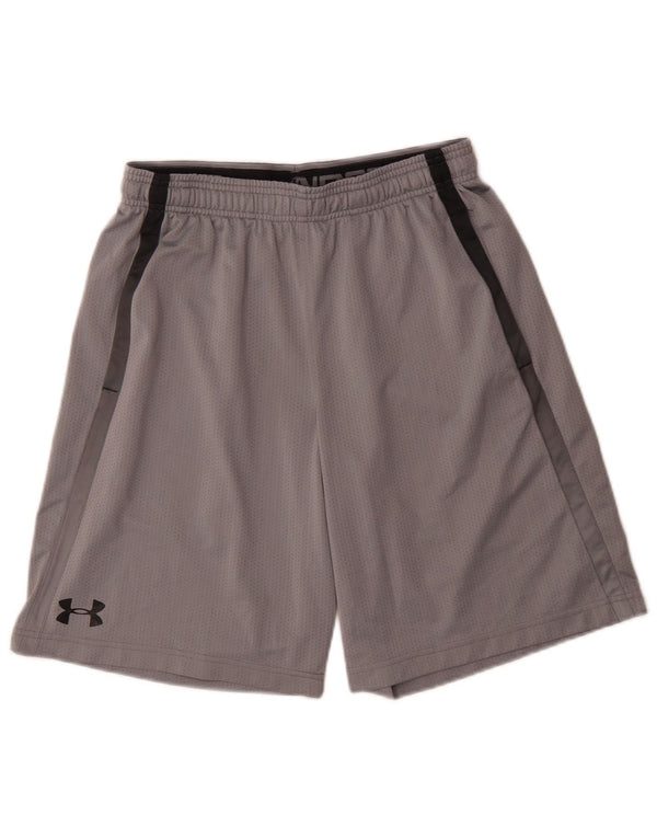 Under Armour Mens Loose Fit Sport Shorts Médio Cinza Poliéster Esportes