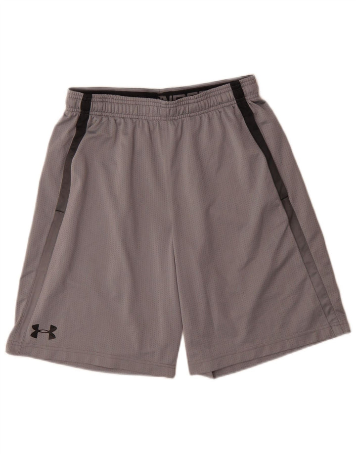 Under Armour Mens Loose Fit Sport Shorts Médio Cinza Poliéster Esportes