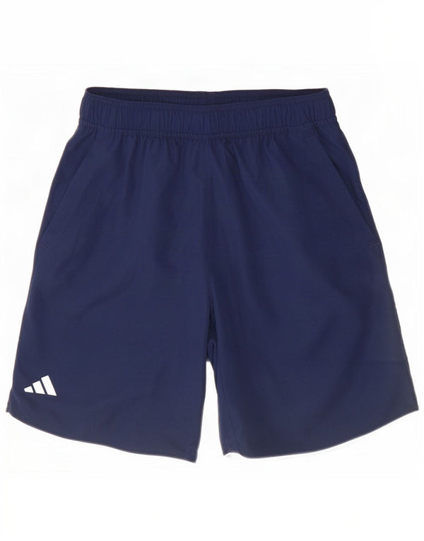 Shorts esportivos masculinos Adidas Aeroready pequenos poliéster azul marinho