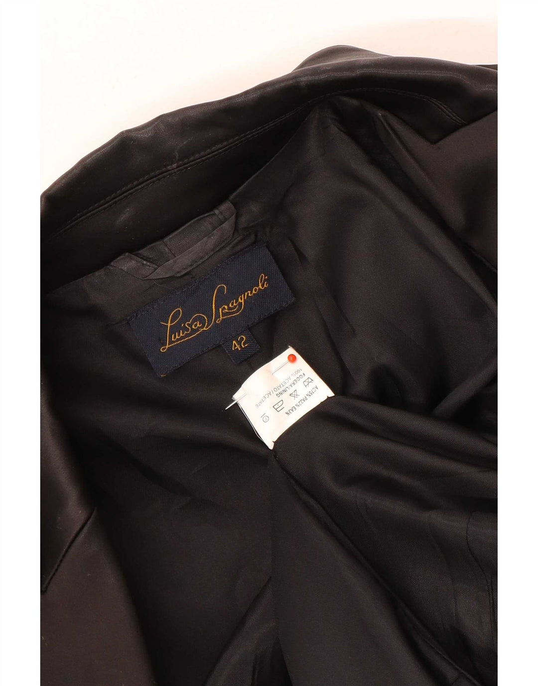 Jaqueta blazer feminina Luisa Spagnoli com 1 botão IT 42 acetato preto médio