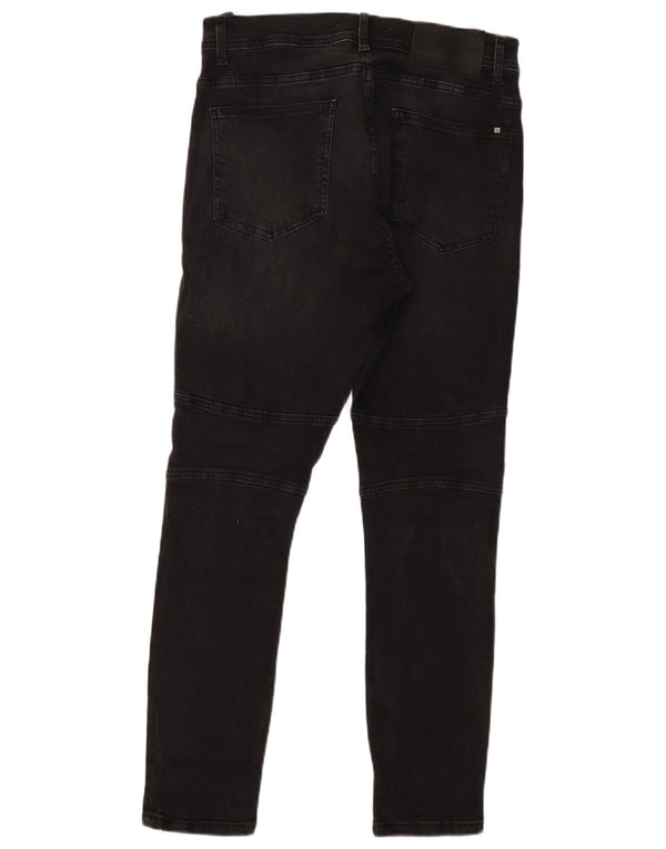 Zara Mens Skinny Jeans EU 42 Grande W32 L28 Algodão Preto