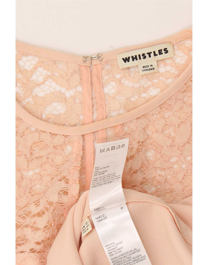 Blusa feminina Whistles UK 14 poliéster rosa médio