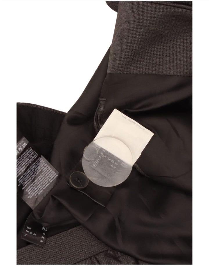 Angelo Litrico Terno masculino de 3 peças UE 54 2XL W38 L30 cinza risca de giz clássico