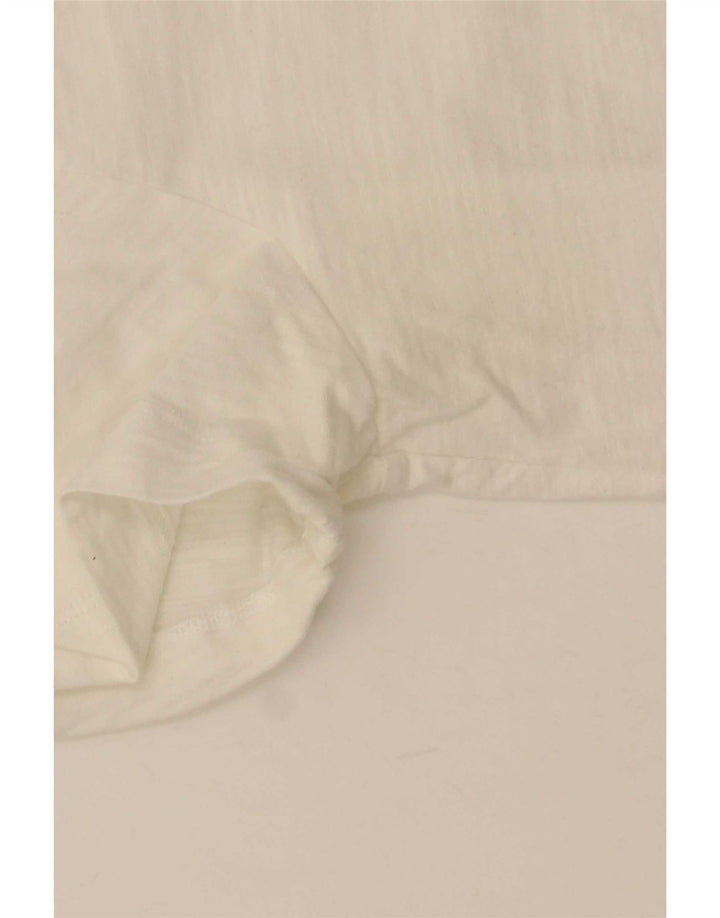 Camiseta feminina Joules UK 12 algodão branco médio