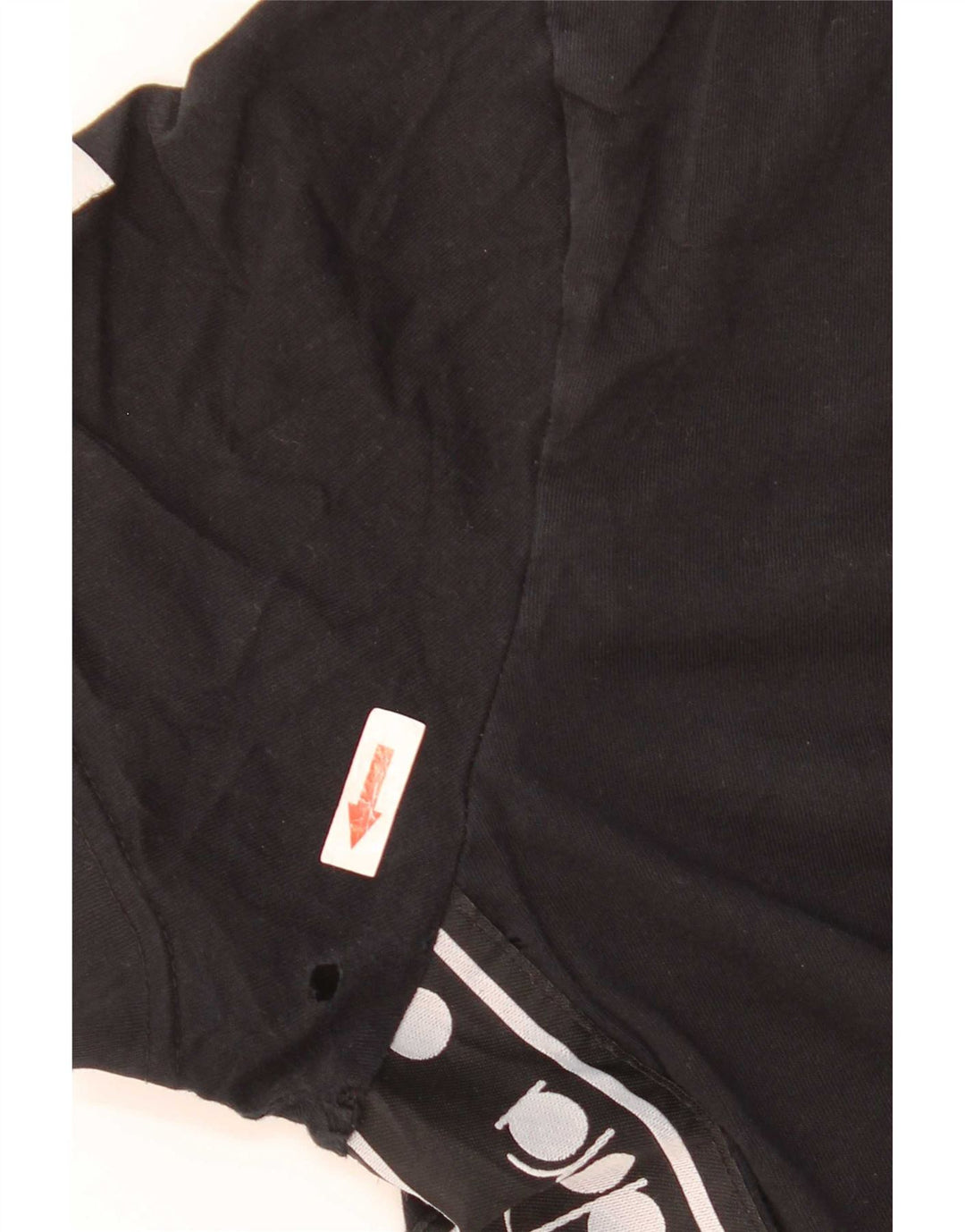 Camiseta gráfica masculina Diadora Top pequeno preto