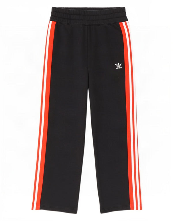 Calça de treino feminina Adidas UK 10 pequena preta colorblock algodão