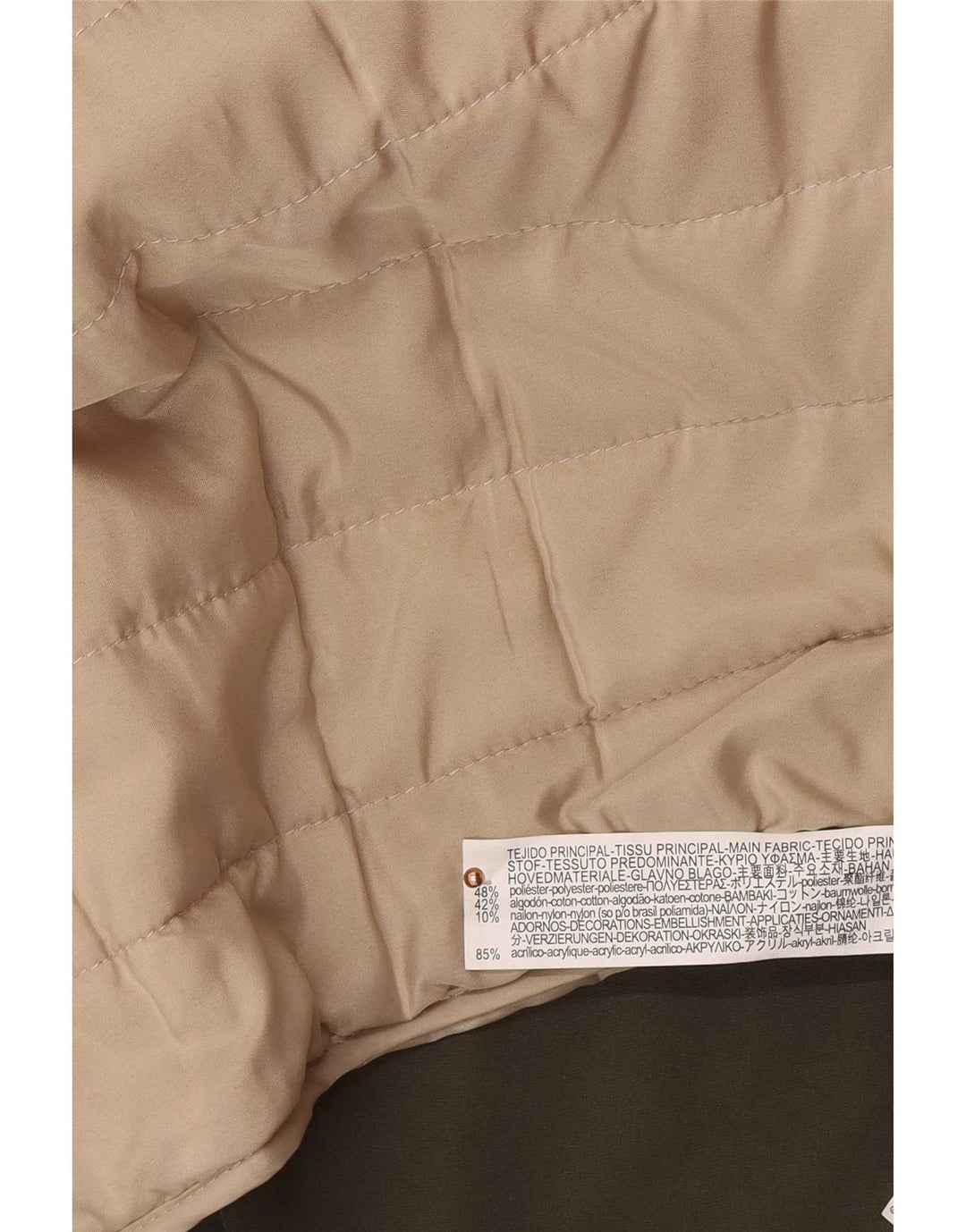 Jaqueta Parka Oversized com Capuz Zara para Mulher Reino Unido 10 Pequeno Poliéster Cáqui
