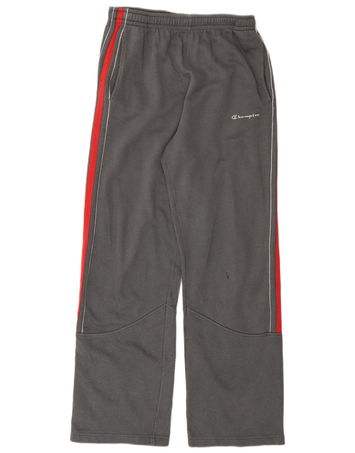 Calça de treino masculina CHAMPION grande cinza colorblock algodão