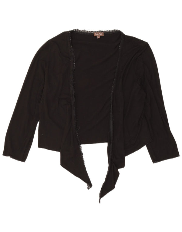 Suéter cardigã feminino Phase Eight com gravata frontal Reino Unido 14 viscose preta média