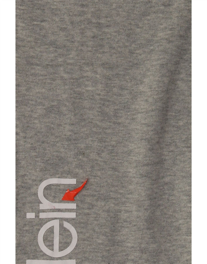 Calvin Klein Calça feminina de treino gráfico Joggers UK 14 grande cinza