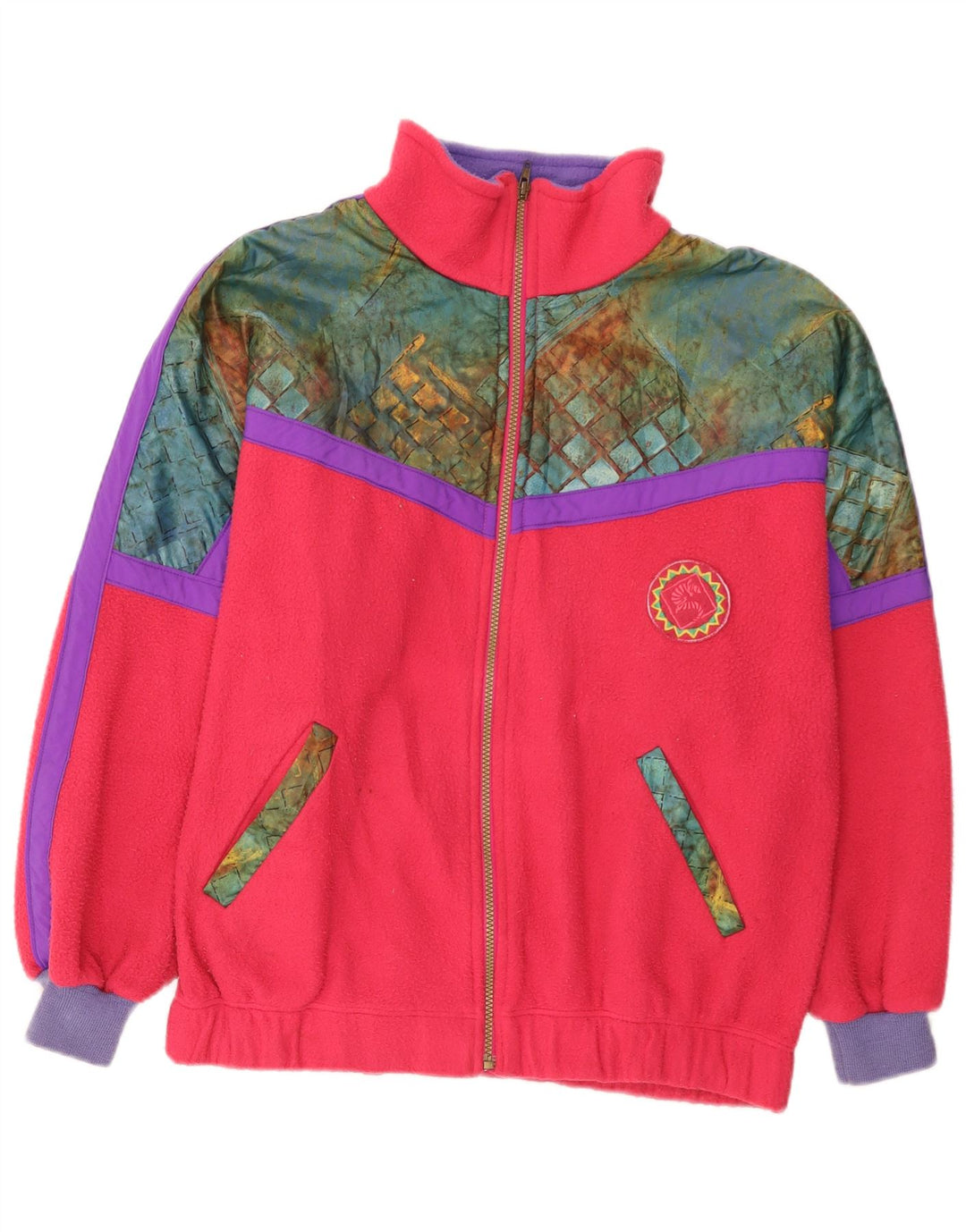 Jaqueta de lã masculina Santo Stefano UK 38 poliéster xadrez rosa médio