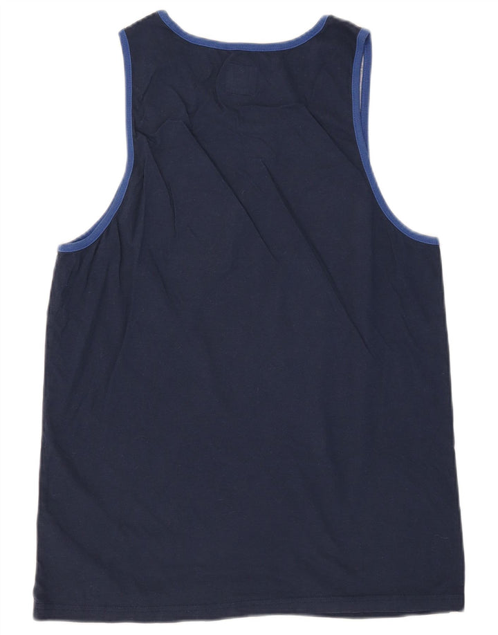 VANS Colete Masculino Top Pequeno Azul Marinho Floral Algodão