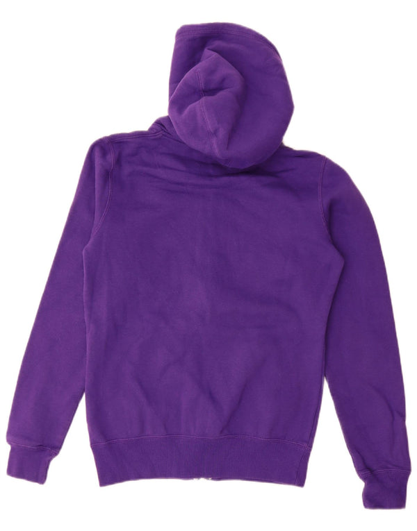 Suéter Nike feminino com capuz e zíper UK 10 pequeno algodão roxo