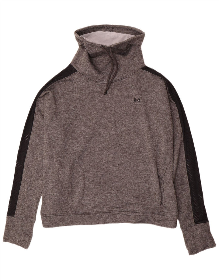 Under Armour feminino solto ajuste moletom jumper UK 16 grande poliéster cinza