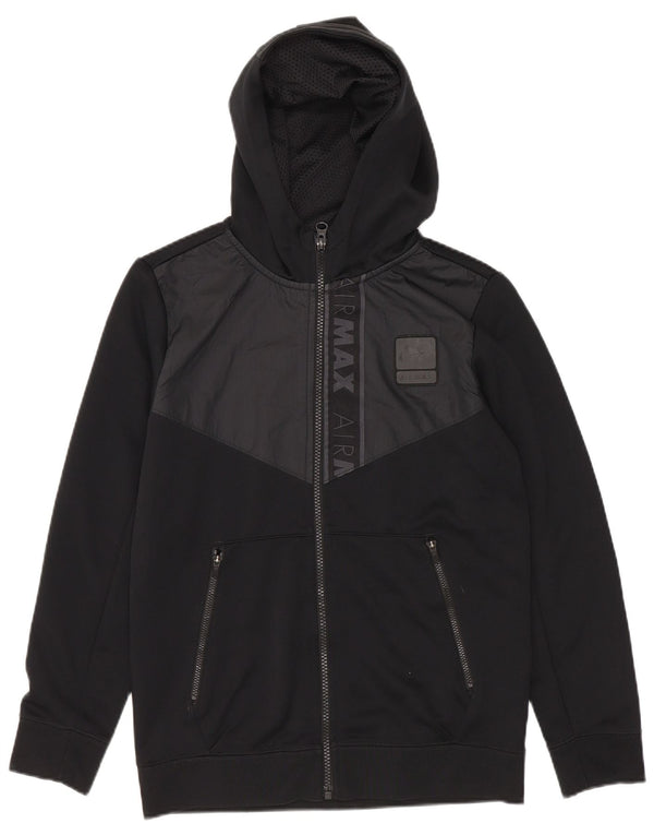 Suéter Nike Boys Graphic Zip com capuz 10-11 anos médio preto colorblock