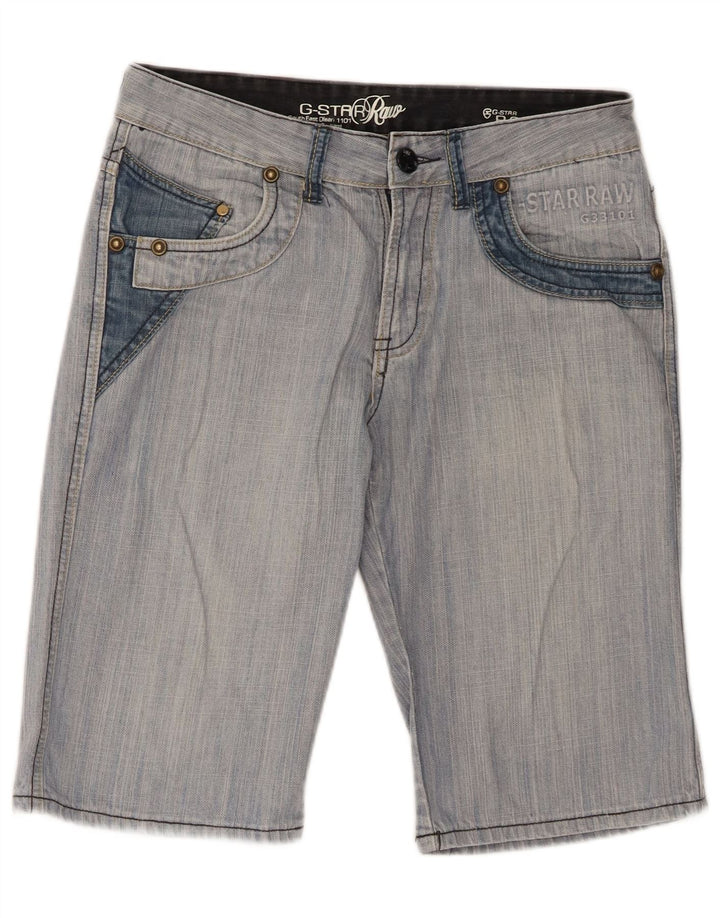Shorts jeans masculino gráfico G-Star W32 algodão azul médio