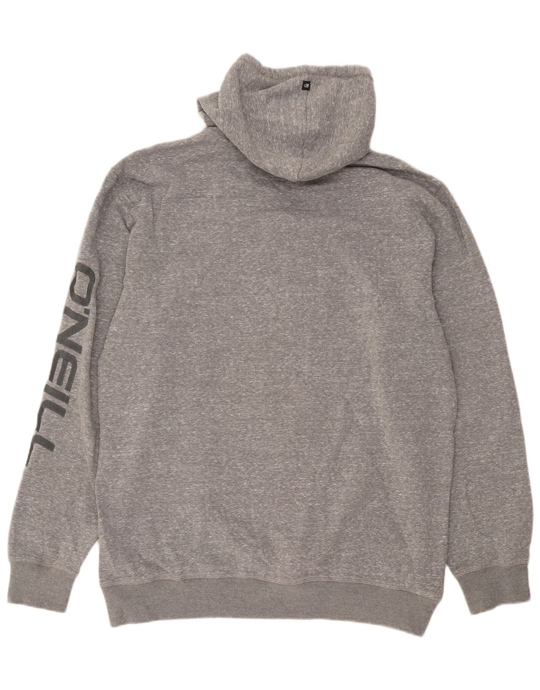 Suéter masculino O'Neill com capuz e zíper gráfico 2XL poliéster manchado cinza